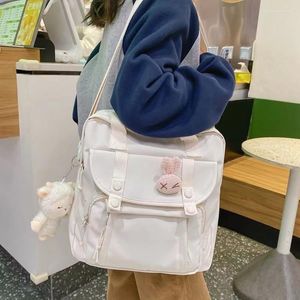 Kvällspåsar japanska preppy stil handväskor gymnasieelever jk tote axelväska för kvinnor ryggsäck crossbody mochilas