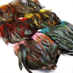 Inne imprezy imprezowe dostarcza naturalne pióra Rooster Trim for Iglework 13-18 cm kurczak Sukury Fringe na wstążce suknia ślubna dekoracja pióra rzemiosła 231114