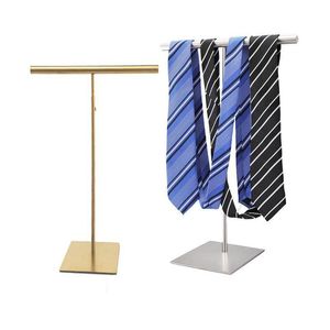 Storage Holders Racks Wire Ding Stainless Steel Scarf Display Rack Wraps Shawl Necktie Purse Handbag Stand Holder Wholesale Lx2134 Dhzkn