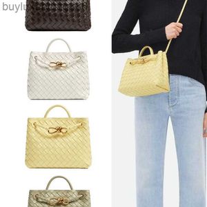 Luxury Handbag for Ladies Botega Sheepskin Totes Andiamo Family White Green Brown Yellow Andiamo Small Woven Handbag Bag for Women Y54HA