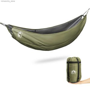 Tents and Shelters NIght Cat Camping Warm Hammock Underquilt Light Portab Outdoor Parachute Hammock Swing Seping Hammock Camping Stuff Q231115