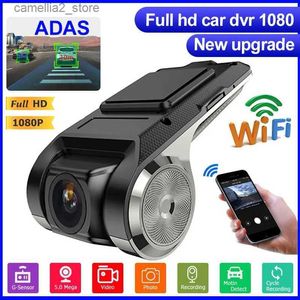 Car DVRS Full HD Cam Cam DVR DVR DVR 1080P CARMA CAR DVR ADAS KAMA KAMA WIFI ANDROID CAR REJESTRACJA KAMA Wersja nocna wersja automatyczna rejestrator Q231115