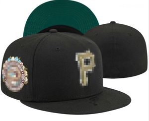 Erkek Beyzbol Pittsburgh Boyut Boyut Şapkalar Snapback Hats Classic Sox Royal Hip Hop Sport Caps Chapeau Gri Dikiş Kalp 