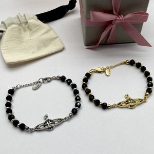 Modedesigner märke charmarmband lyx planet kvinnor smycken saturn kedja kedja metall pärla för kvinna guld armband r78yu