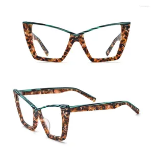 Solglasögon ramar Belight Optisk färgglad combo färgdesign Vintage Retro Cat Eye Shape Acetate Men Women Spectacle Frame 19290