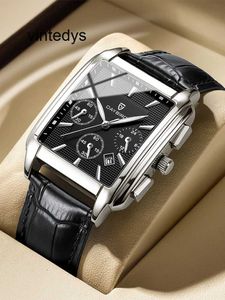 Relógios de pulso de luxo relógio de quartzo suíço relógio masculino impermeável noite brilho top dez marcas de alta qualidade quartzo retangular