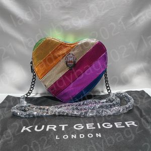Kurt Geiger Crossbody Designer bag Heart shaped women luxury wallet Lady mini purses designer women handbag Polychromatic Fashion shoulder bags women tote bags