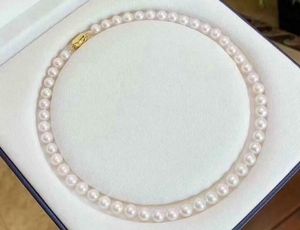 Pendant Necklaces 19 inch brand AAAA Japan Akoya 9-10mm white pearl necklace 925S 231115