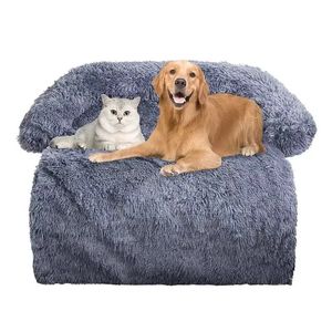 canis canetas Cama calmante para cães Tapete de pelúcia fofo para protetor de móveis com capa lavável removível para cães e gatos grandes, médios e pequenos 231114