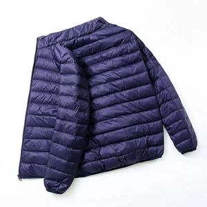 Masculino para baixo parkas outono inverno homem pato para baixo jaqueta ultra leve fino S-3XL primavera jaquetas masculino gola outerwear casaco 231115