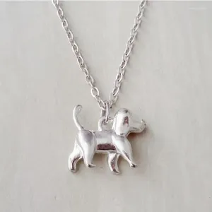 Pendant Necklaces Vintage Animal Models Puppy Dog Pet Lover Rescue Silver Color Cute Memorial Charms Choker Jewelry