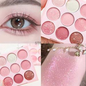 Cień oka 9 colors Ice Cream Ckseshadow Paleta Glitter Rose owsiane mleko różowe fioletowe cienie powiek chłodne palet