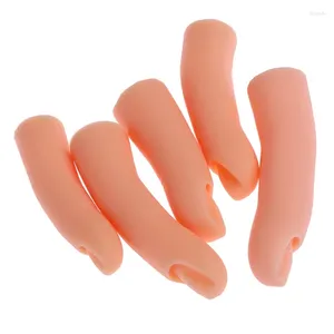 Unhas Falsas 5 Pçs/set Fácil De Limpar Prática Treinamento Dedo Modelo Para Acrílico Gel Manicure Salon Ferramentas Nail Art Trainer