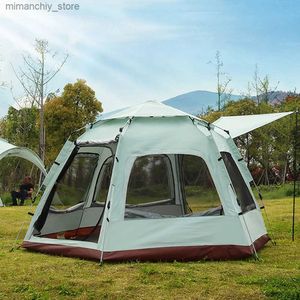 Tält och skyddsrum 3-4/5-8 Persons Ultralight Waterproof Automatic Tent Portab 4 Säsong Backpacking Outdoor vandring camping tält Q231115