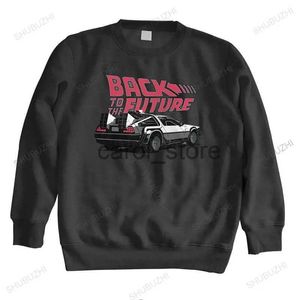 Erkek Hoodies Sweatshirts Vintage Geri Geleceğe Geri Gömlek Erkek Yumuşak Pamuk Sweatshirt Crew Boyun Sokak Giyim Sweatshirts Sci-Fi Macera Film HOODIES HEDİYE J231115