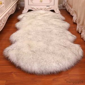 Carpet Wool Shaggy Pile Soft Sheepskin Bedroom Carpet Shaggy Mat Shaggy Bedside Cushion Sofa Cushion Carpet Living Room Fur Carpet R231115