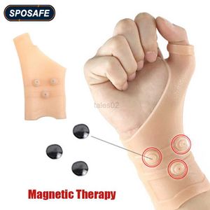Wrist Support Silicone Magnetic Wrist Thumb Support Gloves Anti Arthritis Rheumatoid Hand Wrist Pain Compression Massage Therapy Working Sport zln231115