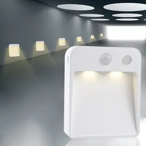 Luzes noturnas led sem fio luz sensor de movimento armário com relógio alimentado por bateria lâmpada de cabeceira para quarto armário iluminação corredor