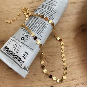 Минималистское ожерелье из стерлингового серебра 925 пробы с круглыми блестками, ожерелье с золотым наполнением 18 карат, женское ожерелье-чокер в виде диска