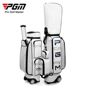 Golf Bags Pgm Retractable Golf Aviation Bag Women Professional Clubs Bag Durable High Capacity PU Waterproof Travel Package With Wheels 231115