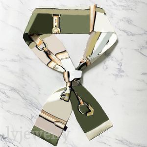 Doppelseitig bedruckter Seidenschal Modedesigner-Schal markante Schultertasche Rucksackband mit Kettenmuster neuartige Schals nützliches Halstuch PJ078 B23