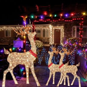 装飾クリスマスライトアップ鹿はクリスマスライトドトナイアーのクリスマス装飾装飾明るいトナカイ飾り屋外装飾zz