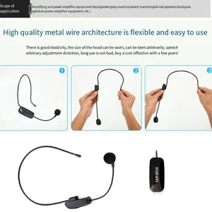 Microphones Adults Tour Guide Wireless Microphone Transmitter And Receiver Live Streaming Gaming Noise Reduction Audio Recording Mic