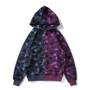 Designer Bape Unisex Hoodie Bapes Hoodie Zipper Moletons Anime Hoodie Moda Full Zip Shark Hoodie S-5XL 98GE