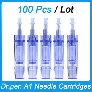 100 st Bayonet Port Dermapen Needles Catroner Används för Dr.Pen A1 Derma Pen F3 Meso Therapy Machine Nano 3D 5D 12 24 36 42 PINS MTS Tips Micro Needle Head