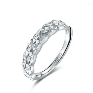 Anelli a cluster Pure Platinum 950 Ring per donne imitazione Diamond Strutturata Pt950 Engagement Femmina US 5-8 Ridimensionabile
