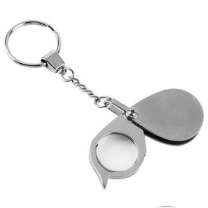 Party Favor Favor Mini Pocket Pierścień powiększanie okularów soczewki 8x Składanie przenośna klęcznik zbiornika Nawet metalowy odczyt mapa słowo oko oko Lou dhulz