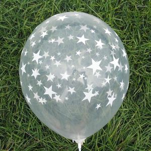 Decorazione del partito Wholesale100 Pz 12 pollici Stelle trasparenti Palloncini in lattice di perle romantiche Palla trasparente con elio per decorazioni di nozze di compleanno Globos