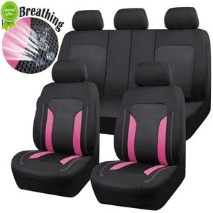 Nowy Autoplus Universal Switch Fabric Pink Siedziny samochodowe Pokrowce kompatybilne z poduszką powietrzną oddychającą letnie okładki FING Większość samochodów SUV Truck Van