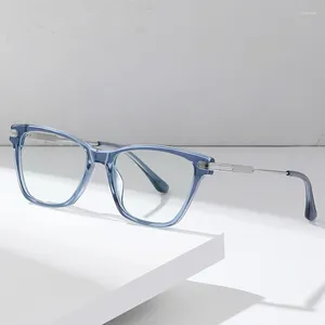 Occhiali da sole da donna Occhiali in acetato Luce blu Trending Cat Eye Ricetta ottica personalizzata Miope ipermetrope femminile