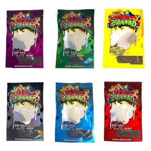6 color 500MG Mylar Packing Bag Retail Zip Lock Packaging Bag Worms Bears Cubes Fnpuh