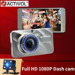 CAR DVRS CAR DVR Video Recorder Dash Camera 1080p Bakvy Dual Lens Full HD G Sensor Portable Cycle Recording Dash Cam Dashcam DVR Q231115