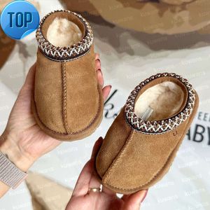 II Tasman Kids Toddler Slippers Tazz Baby Shoes Chestnut Fur Slides Sheepskin Shearling Classic Ultra Mini Boot Winter Mules Slip-on Wougglis bg 546