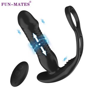 Anal Toys Telescopic Male Prostate Massager TROUTING VI ibrator Buttplug Anus Fördröjning Ejakulation Semen Ring Sex For Men 231114