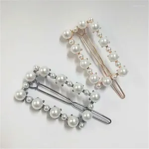 Hair Clips Simulated Pearl Pin Square Barrette Women Korean Jewelry Girl Headwear Gold Color Clip HairPins Accessories Hairgrip