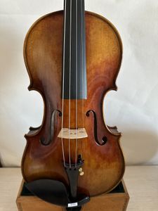 4/4 Violin Solid Famed Maple Back Old Spruce Top Hand snidade statyn K3055