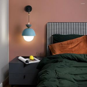 Стеновые лампы светодиодные спальни прикроватная кровати висят современный минималистский домашний фон декор свет