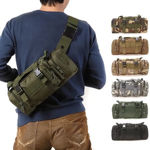 Outdoor-Taschen Wandern Taille Tasche 600D Wasserdichte Oxford Klettern 3P Brust Schulter Militärische Taktische Angeln Camping Beutel Pack 231114