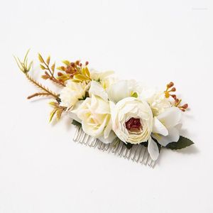 Copricapo Design europeo Foglie Fiore Accessori per capelli da sposa per le donne Regalo di gioielli con testa a pettine da sposa