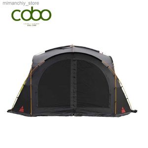 Tält och skyddsrum utomhus camping skydd Blackcoating Family Dome Tent Camping Equipment Q231117