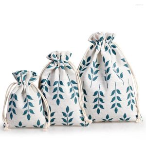 Gift Wrap 1 PC 3 Sizes Drawstring Pouch Sack Small Burlap Jute Hessian Wedding Favor Bag Packaging Party Supplies