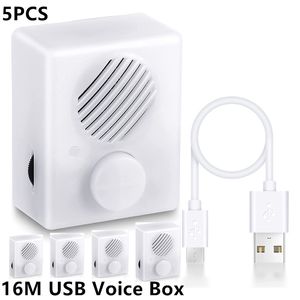 Thanksgiving Gift 16m USB Story Sound Module - Barn Voice Box för fylld bebe docka med uppspelning av röstlåda för nallebjörn fyllda djur gåvor