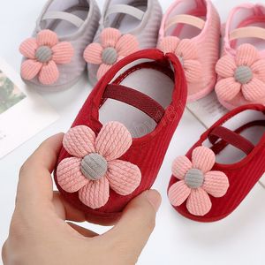 0-12M Cute Sunflower Baby Shoes Spring Summer Elastic Infant Cloth Shoes Breathable Toddler Soft Soled Shoes Princess shoes