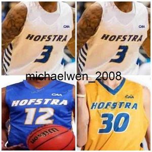 Mich28 Hofstra Pride College Basketball Jersey 4 Disure Buie 5 Eli Pemberton 11 Hal Hughes Kevin Schutte Stafford Trueheart Customed Sched