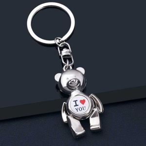 Metal Bear Keychains Alloy Animal Teddy Key Chain For Girl Key Rings Women Handtas Charm Accessory Drop Shipping S165