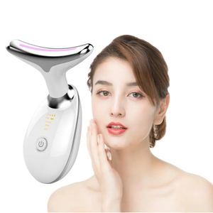 Face Care Devices Neck Beauty Device 3 Color LED Pon Therapy Skin Tighten Reduce Double Chin Anti Wrinkle Remove Massager Tools 231115